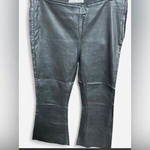 Free People Faux Leather Flares